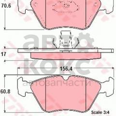 Передні гальмівні колодки TRW GDB1166 Opel Omega B, Vectra A 2.0/2.5- фото 2 | Интернет-магазин Авто-Кокс