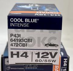 Лампа галогенна Osram 64193CBI-DUO H4 COOL BLUE INTENSE 60/55W12V- фото 3 | Интернет-магазин Авто-Кокс