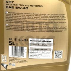 Олія моторна синтетична RAVENOL VST SAE 5W-40 5L- фото 4 | Интернет-магазин Авто-Кокс