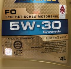 Моторна олія синтетична Ravenol 5W30 FO 4L- фото 9 | Интернет-магазин Авто-Кокс