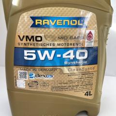 Моторна олива синтетична низькозольна Ravenol VMO 5W-40 4л- фото 2 | Интернет-магазин Авто-Кокс