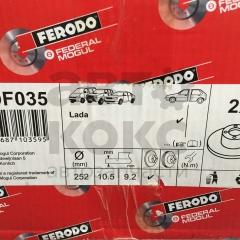 Гальмівний диск Ferodo DDF035 ВАЗ 2101-07- фото 3 | Интернет-магазин Авто-Кокс