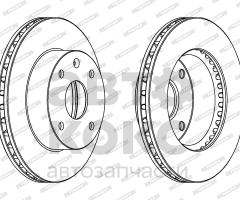 Гальмівний диск передній Ferodo DDF1257 на Chevrolet/Daewoo Lacetti, Epica, Evanda, Nubira, Tacuma (R14)- фото 3 | Интернет-магазин Авто-Кокс