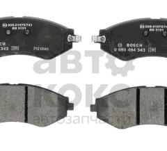 Гальмівні передні колодки Bosch 0 986 494 343 Chevrolet/Daewoo Aveo, Lacetti, Nubira, Tacuma 1.4-2.0- фото 3 | Интернет-магазин Авто-Кокс