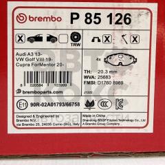 Колодки гальмові передні Brembo BM P85126 VW Golf Passat Skoda Superb- фото 5 | Интернет-магазин Авто-Кокс
