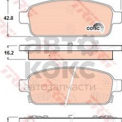 Колодки гальмівні задні TRW GDB1844 Chevrolet Aveo Cruze Opel Astra 1.3-2.0- фото 2 | Интернет-магазин Авто-Кокс