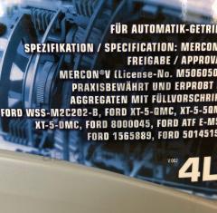 Трансмісійна гідравлічна рідина RAVENOL MERCON V Fluid 4L- фото 3 | Интернет-магазин Авто-Кокс
