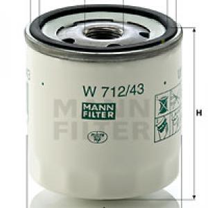 Фільтр масляний MANN W712/43 Ford Fiesta- фото 1