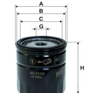 Фільтр масляний WIX WL7129-12 Opel Vectra Astra Chevrolet Captiva Lacetti- фото 1