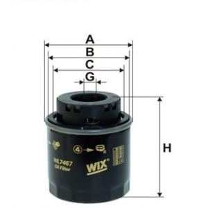 Фільтр масляний WIX WL7467 VW Golf Jetta Tiguan Skoda Octavia Fabia Superb- фото 1