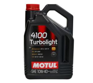 Моторна олія MOTUL 4100 TURBOLIGHT 10W40 5L- фото 1