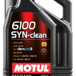 Моторна олія MOTUL 6100 SYN-CLEAN 5W40 5L- фото 1