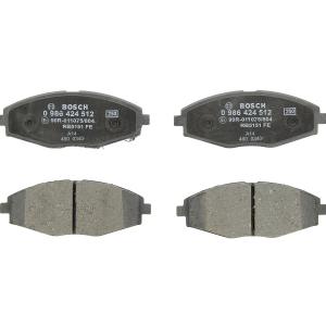 Гальмівні передні колодки BOSCH 0 986 424 512 Chevrolet/Daewoo Matiz Sens Spark Lanos 0.8-1.5- фото 1