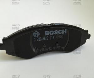 Гальмівні колодки передні BOSCH 0 986 495 116 на Daewoo/Chevrolet Lacetti, Nubira- фото 1