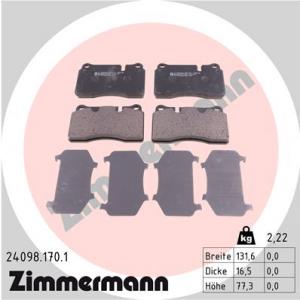 Гальмівні колодки передні ZIMMERMANN 240981701 VW TOUAREG AUDI TT- фото 1